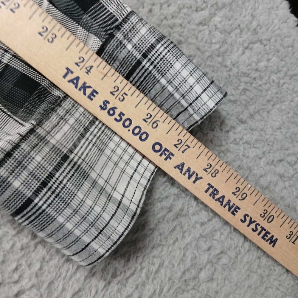 Oakley Plaid Button‎ Up Shirt Men's XL Black Gray Red Long Sleeve Casual Western - Picture 8 of 9